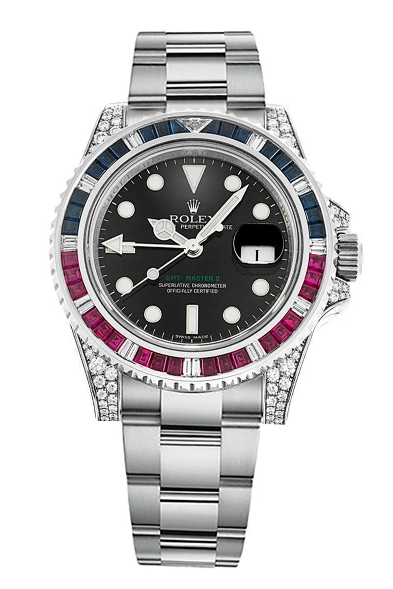 Rolex GMT-Master II 116759 – White Gold, Diamond-Set, Black Dial-DUBAILUXURYWATCH