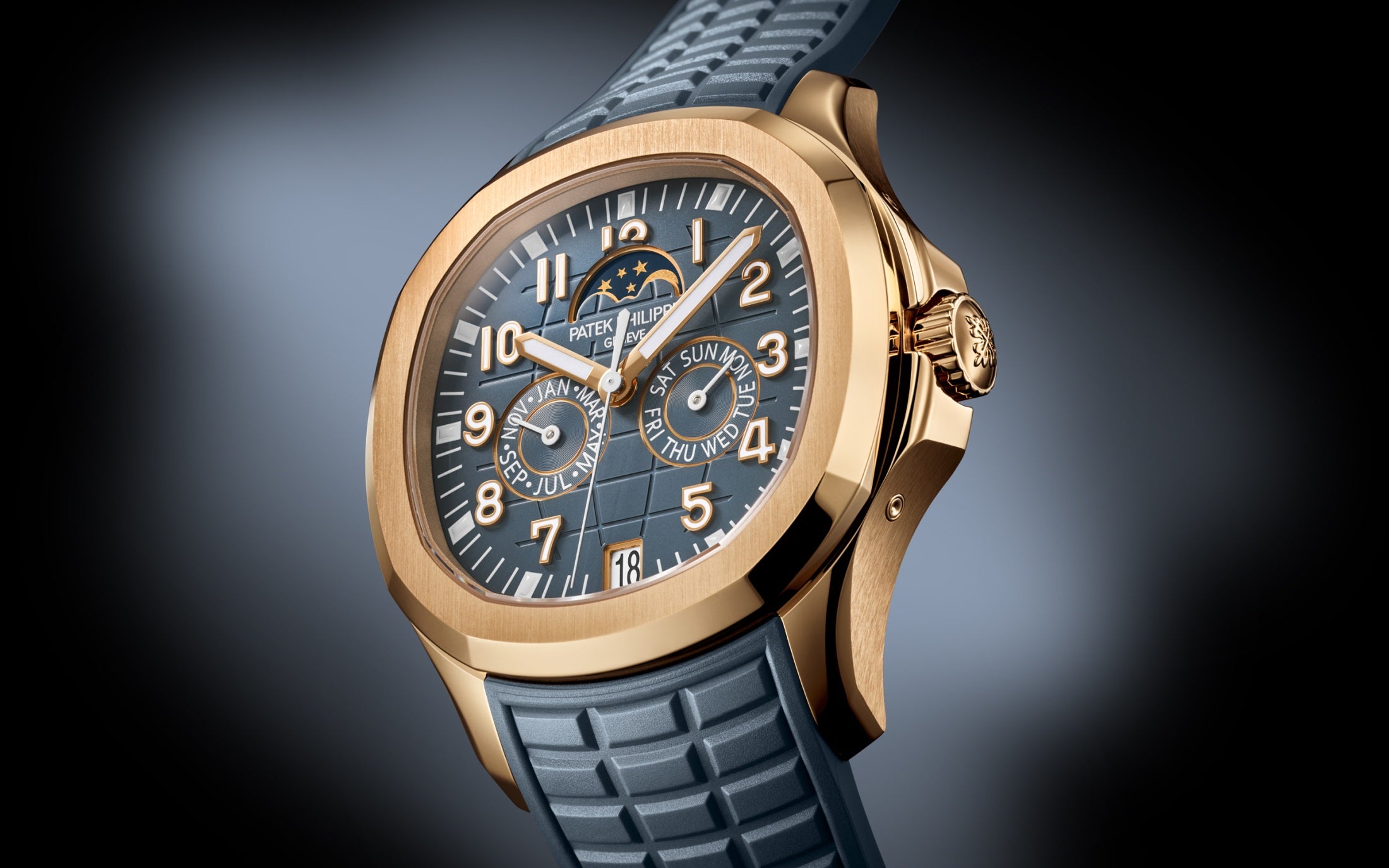 Patek Philippe Aquanaut 5261R-001 – Rose Gold Moon Phase Annual Calendar-DUBAILUXURYWATCH