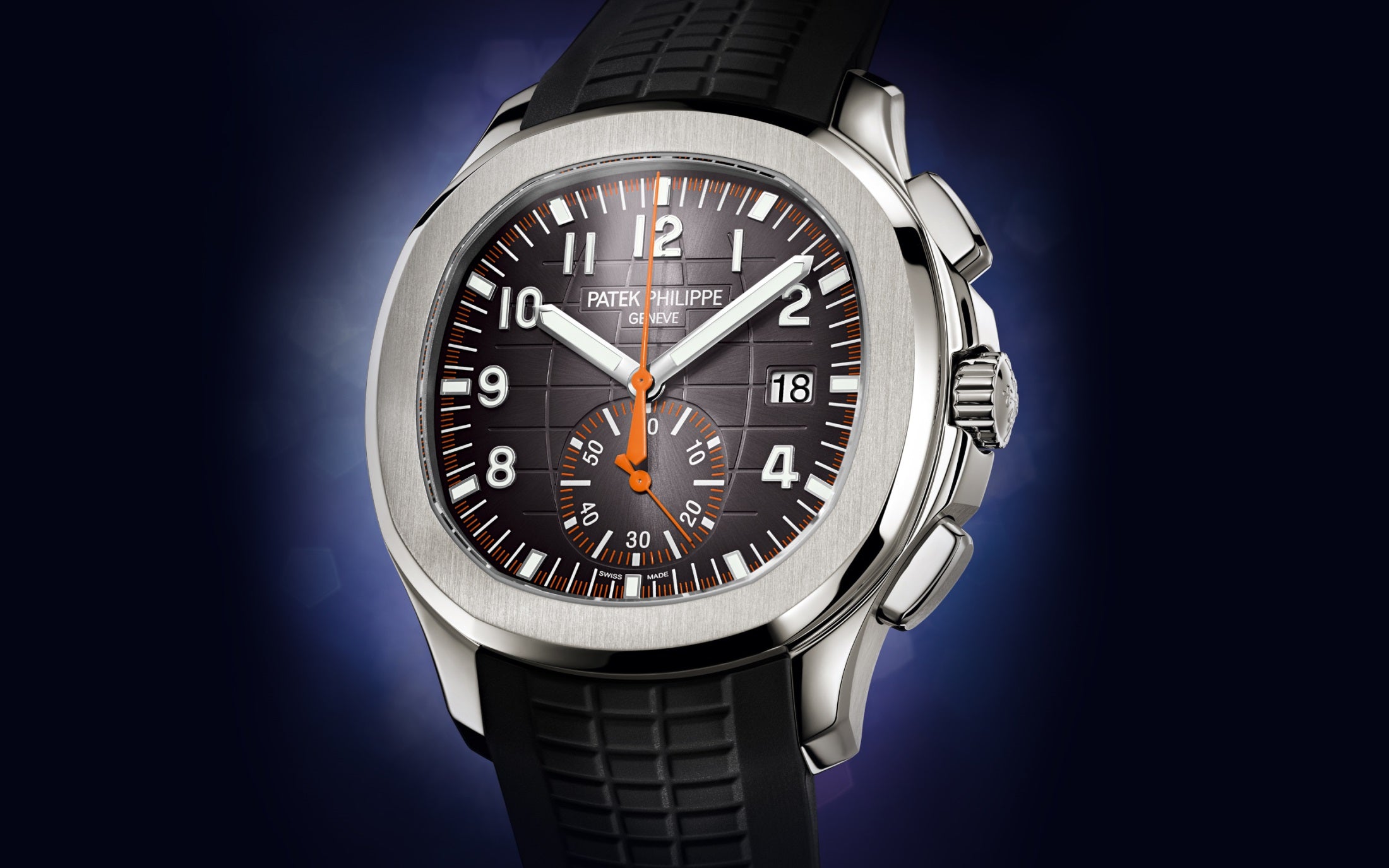 Patek Philippe Aquanaut 5968A-001 – Stainless Steel, Flyback Chronograph, Orange Strap-DUBAILUXURYWATCH