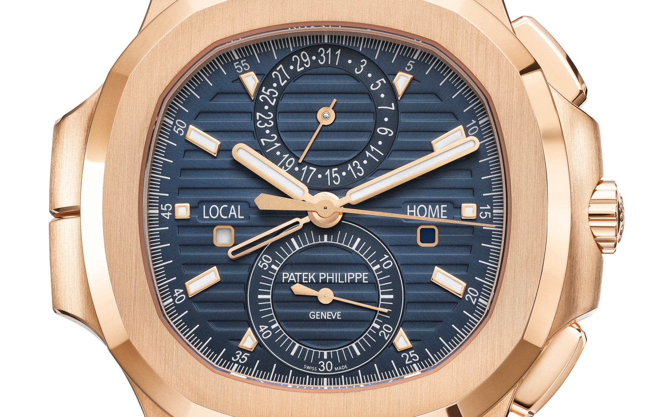 Patek Philippe Nautilus 5990/1R-001 – Rose Gold Chronograph Travel Time-DUBAILUXURYWATCH
