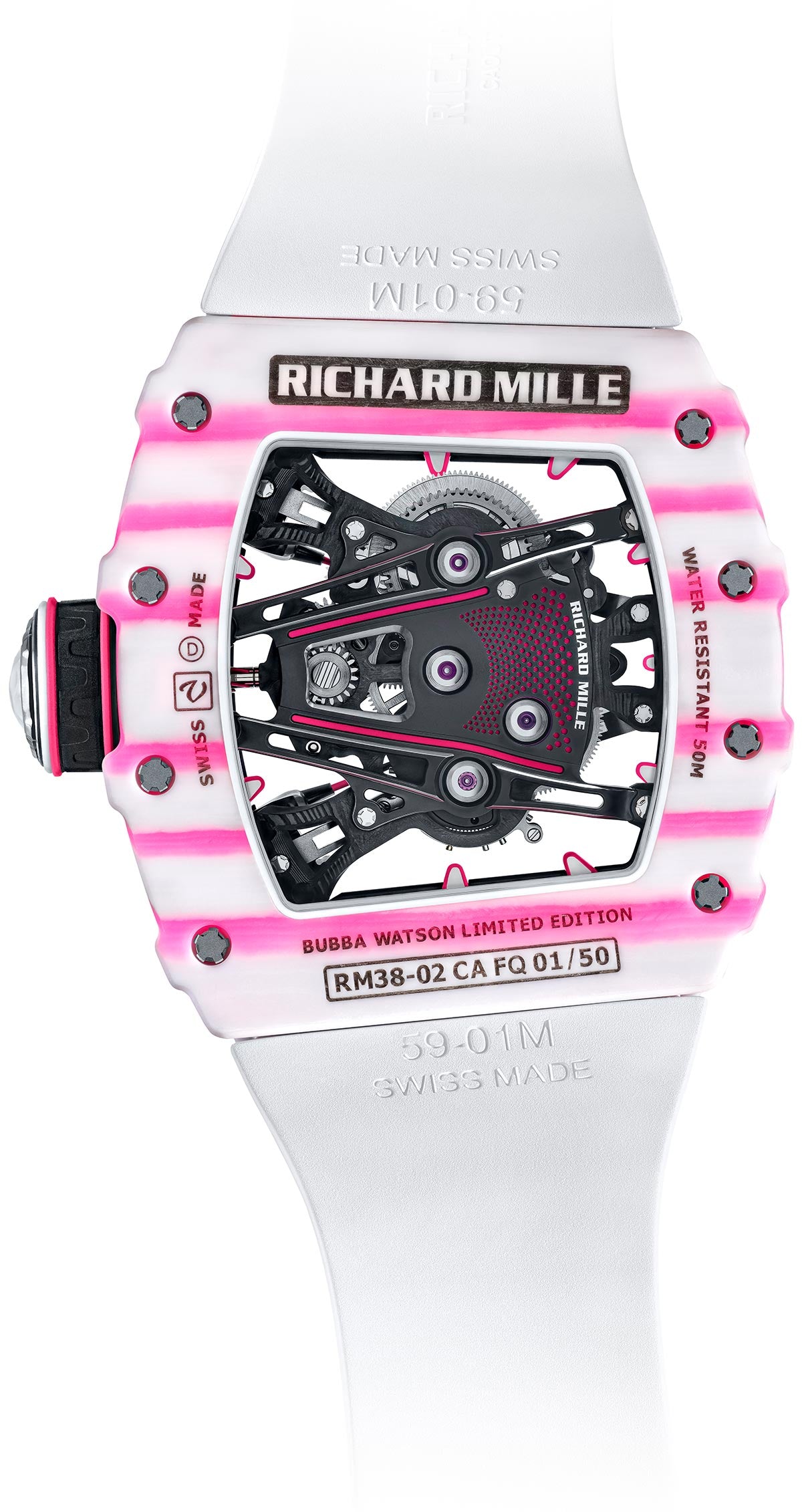 Richard Mille RM 38-02 Tourbillon Bubba Watson Pink Tourbillon Watch-DUBAILUXURYWATCH