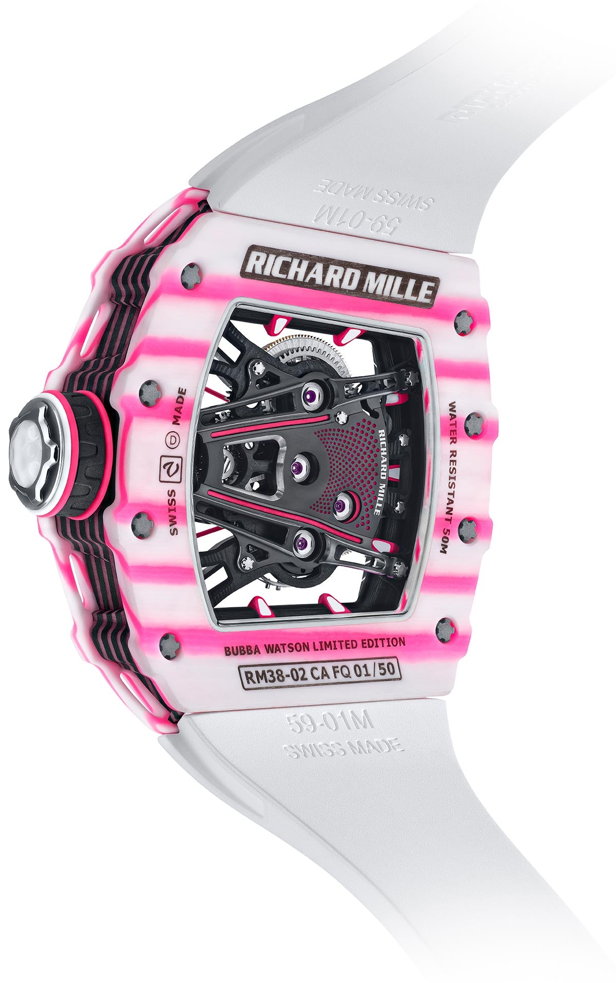 Richard Mille RM 38-02 Tourbillon Bubba Watson Pink Tourbillon Watch-DUBAILUXURYWATCH