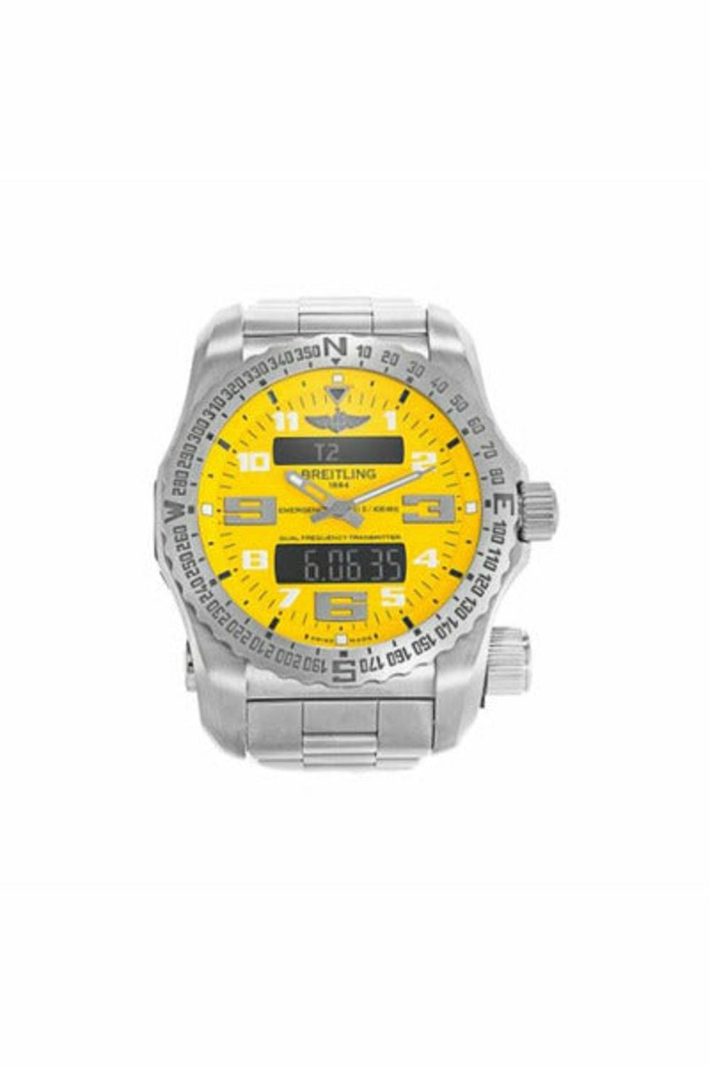 breitling emergency ii yellow 51mm men's watch ref. e76325-DUBAILUXURYWATCH