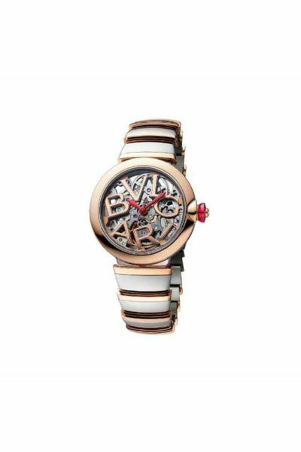 bvlgari lvcea skeleton stainless steel 33mm ladies watch-DUBAILUXURYWATCH