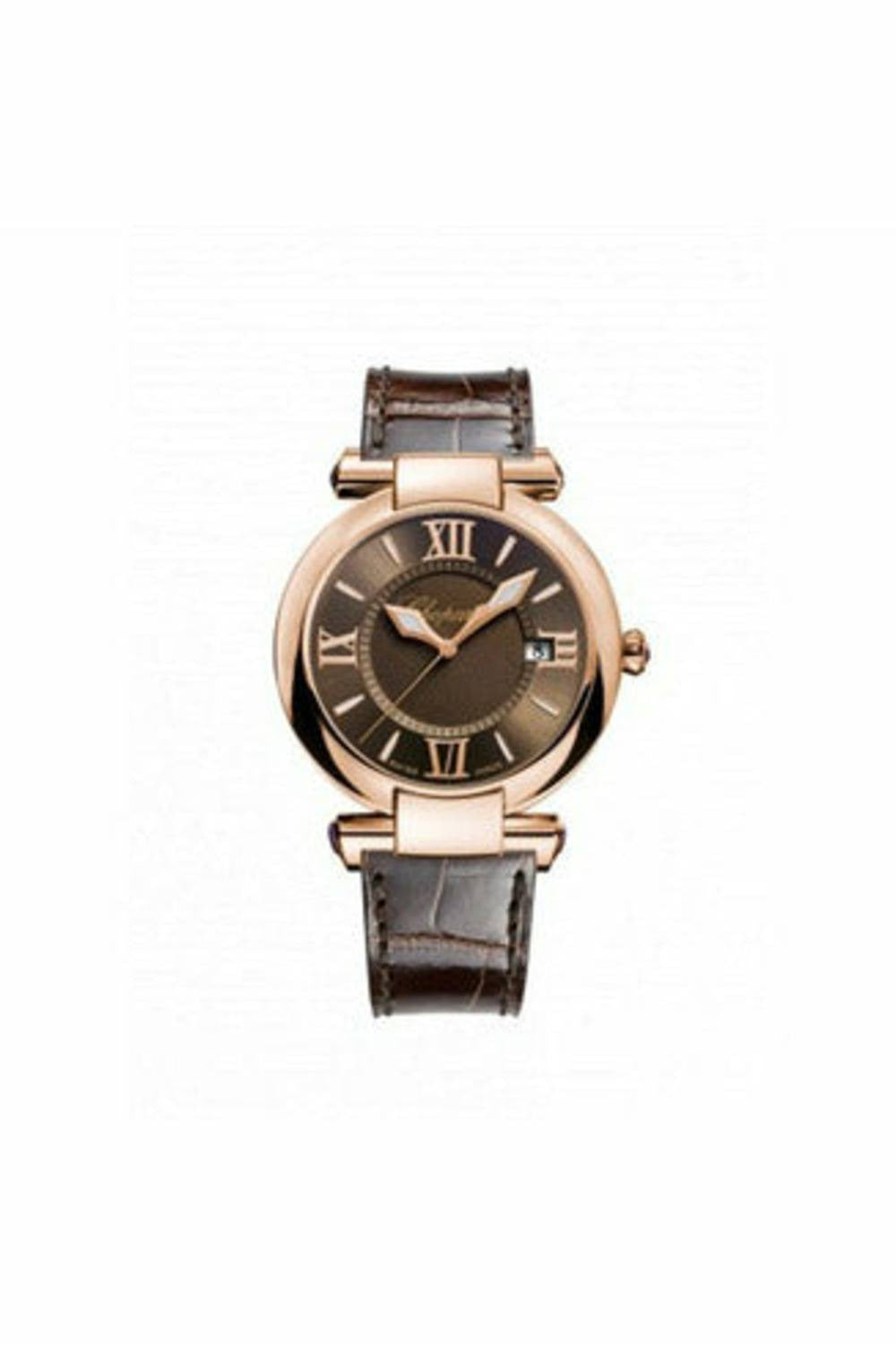 chopard imperiale brown dial 36mm 18k rose gold ladies watch-DUBAILUXURYWATCH