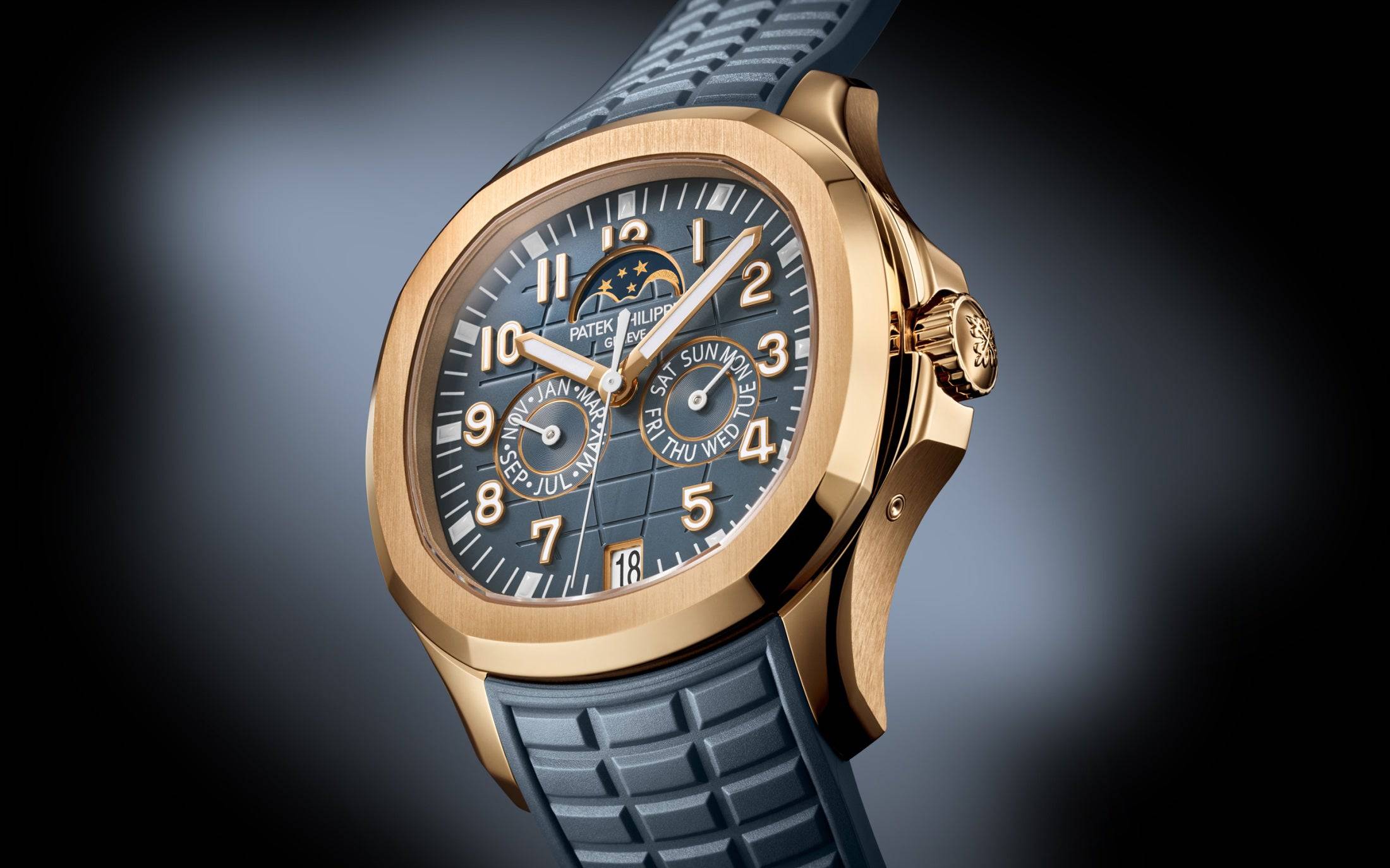 Patek Philippe Aquanaut 5261R-001 – Rose Gold Moon Phase Annual Calendar-DUBAILUXURYWATCH