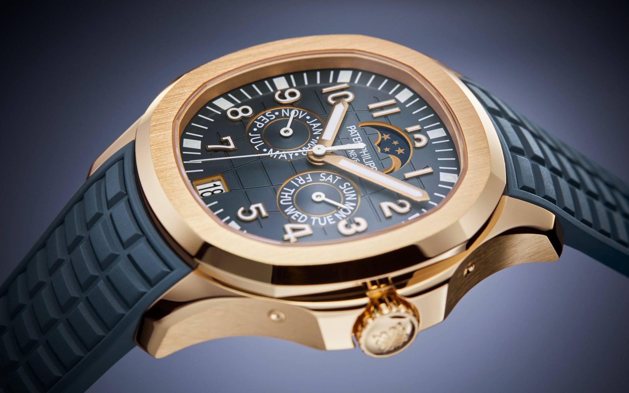 Patek Philippe Aquanaut 5261R-001 – Rose Gold Moon Phase Annual Calendar-DUBAILUXURYWATCH