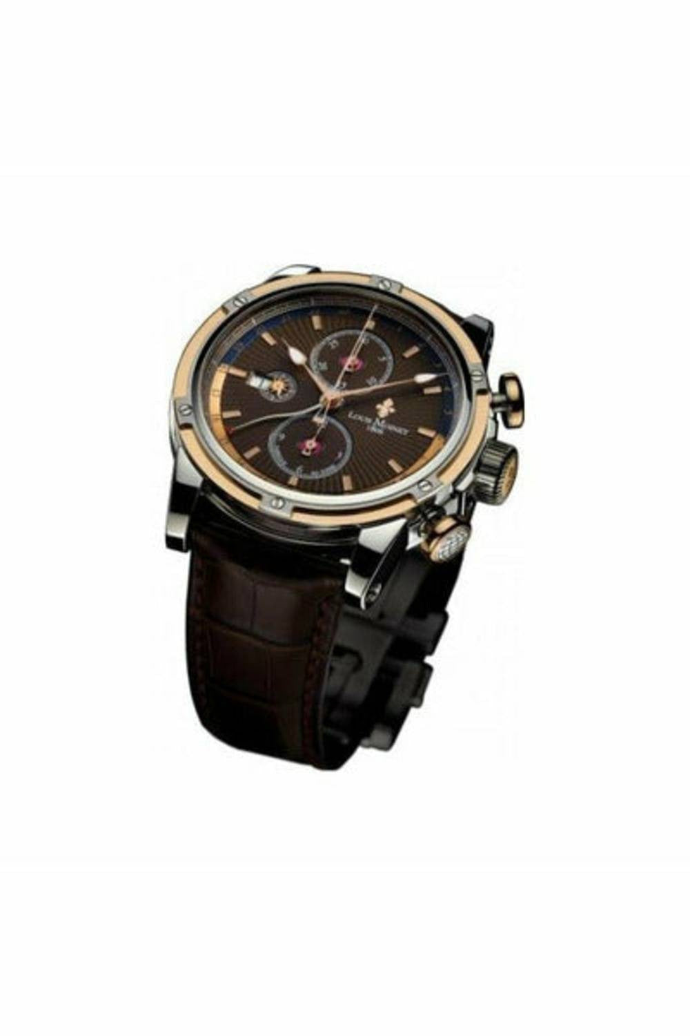 louis moinet geograph 46mm stainless steel limited edition men's watch-DUBAILUXURYWATCH