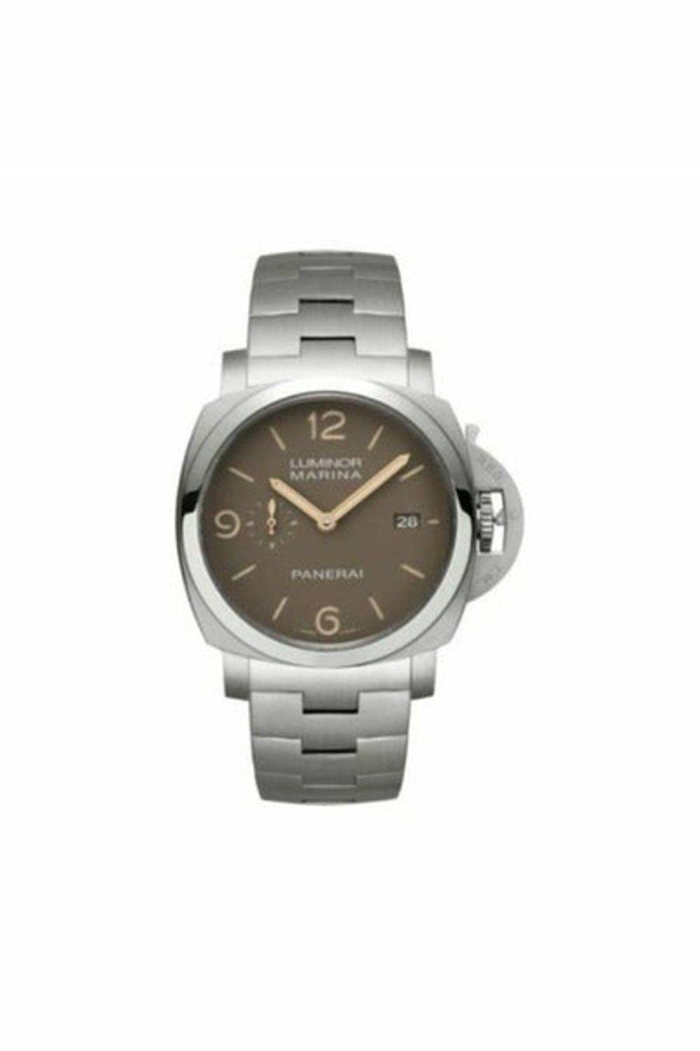panerai luminor marina 1950 sand dial 44mm titanium limited edition of 100 pieces men's watch ref. pam00734-DUBAILUXURYWATCH
