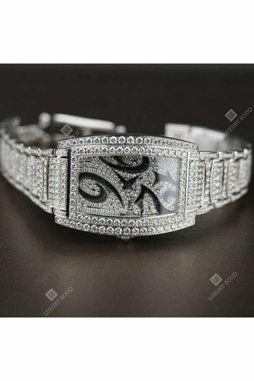 piaget limelight tonneau with diamond bezel white gold on bracelet with silver pave diamond dial ref. goa30057-DUBAILUXURYWATCH