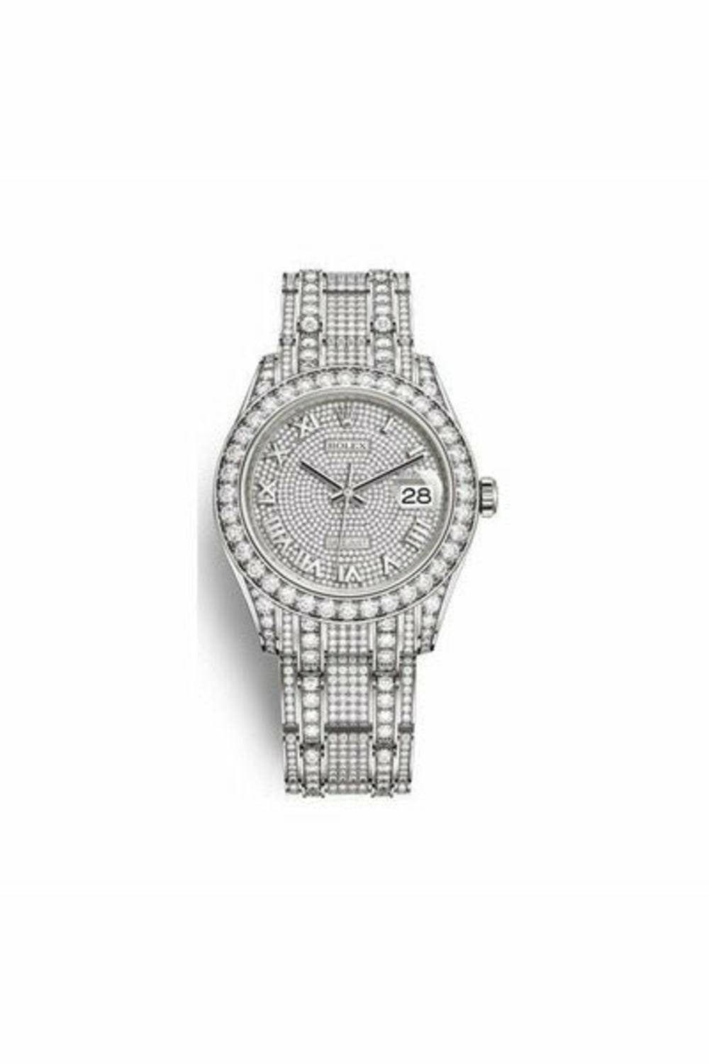 rolex datejust pearlmaster 18kt white gold 34mm ladies watch-DUBAILUXURYWATCH