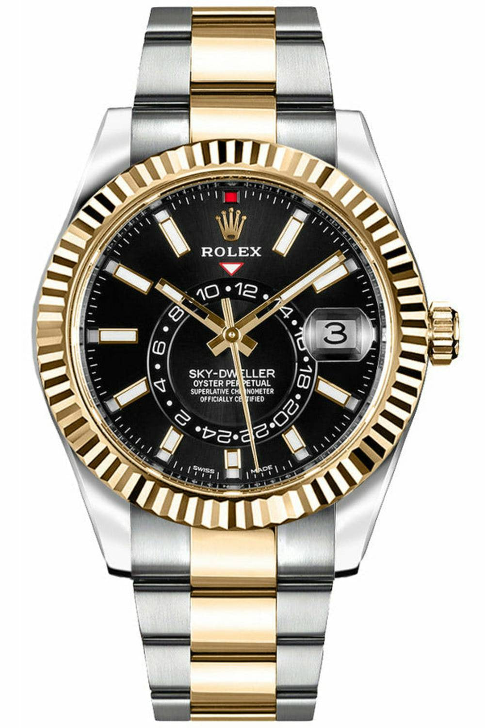 rolex sky-dweller 18kt yellow gold 42mm-DUBAILUXURYWATCH