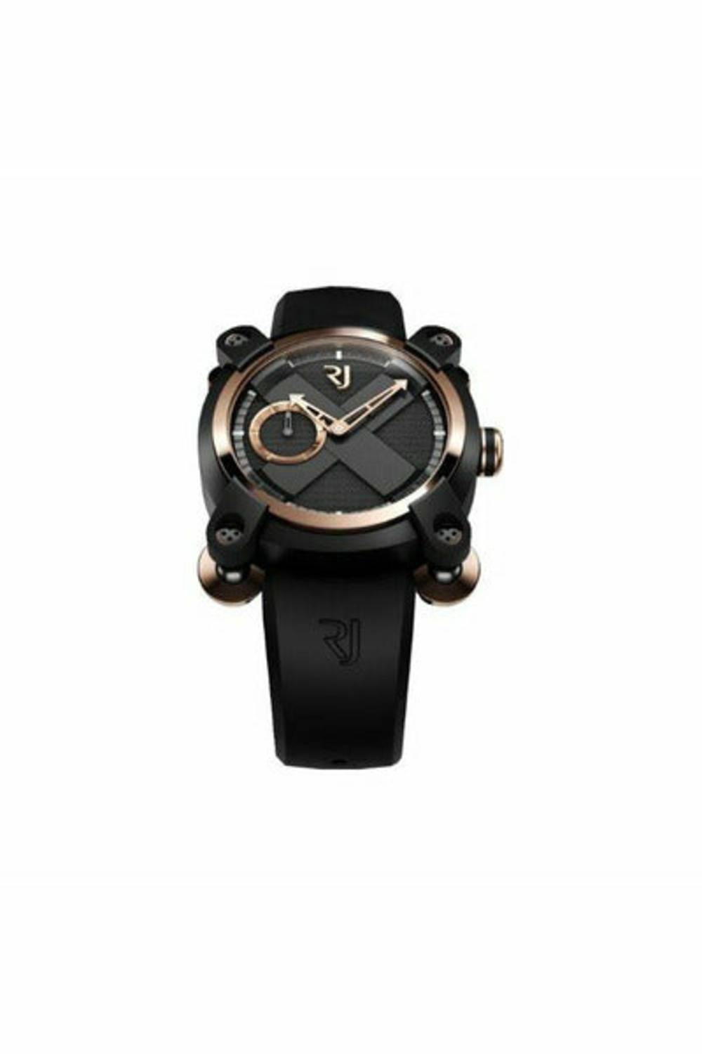 romain jerome moon invader red metal chronograph 46mm black pvd coated steel & 18kt rose gold men's watch-DUBAILUXURYWATCH