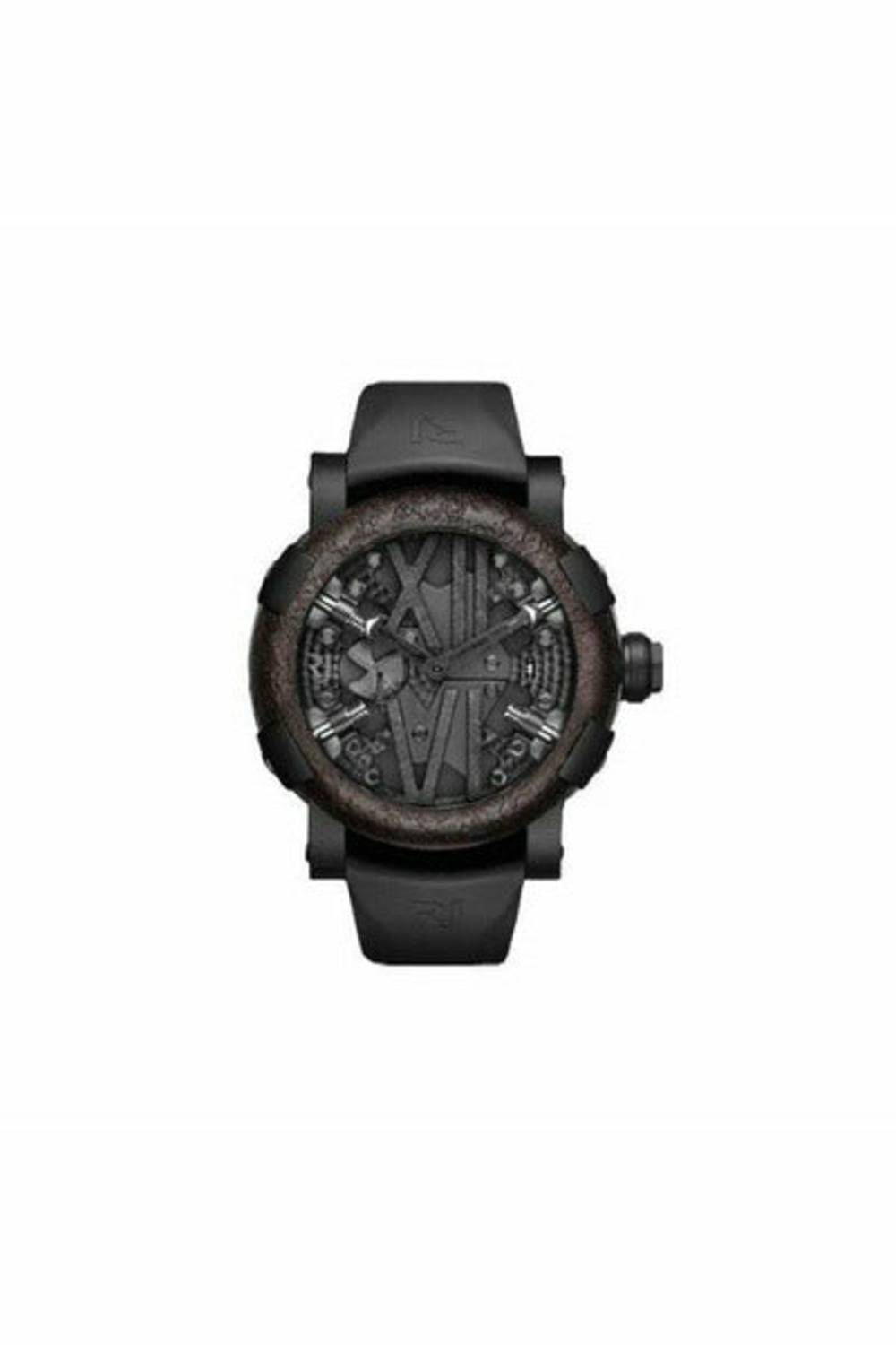 romain jerome titanic dna steampunk 50mm black pvd coated steel men's watch-DUBAILUXURYWATCH