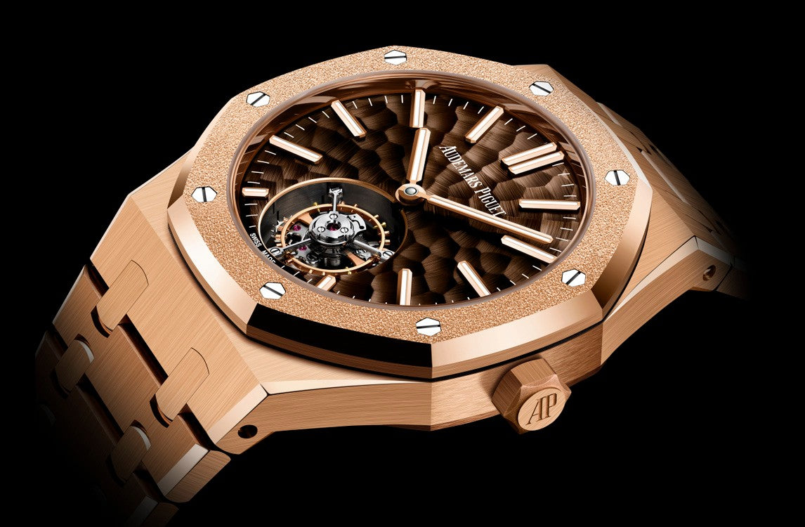 Two New Audemars Piguet Royal Oak Flying Tourbillons With Dimpled Dials-DUBAILUXURYWATCH