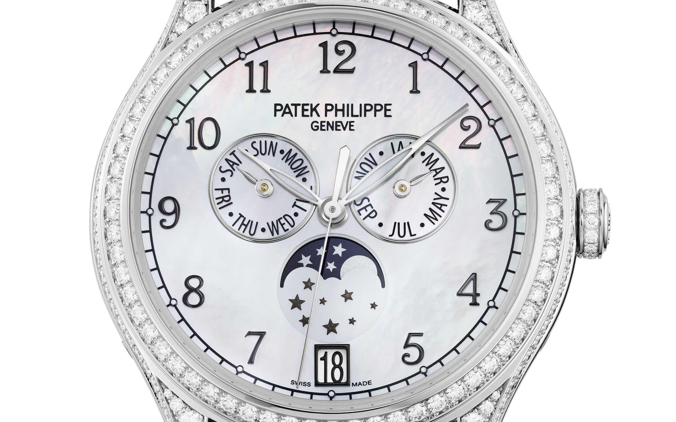 Patek Philippe 4948G – Annual Calendar Self-Winding Watch with White Gold & Diamonds-DUBAILUXURYWATCH