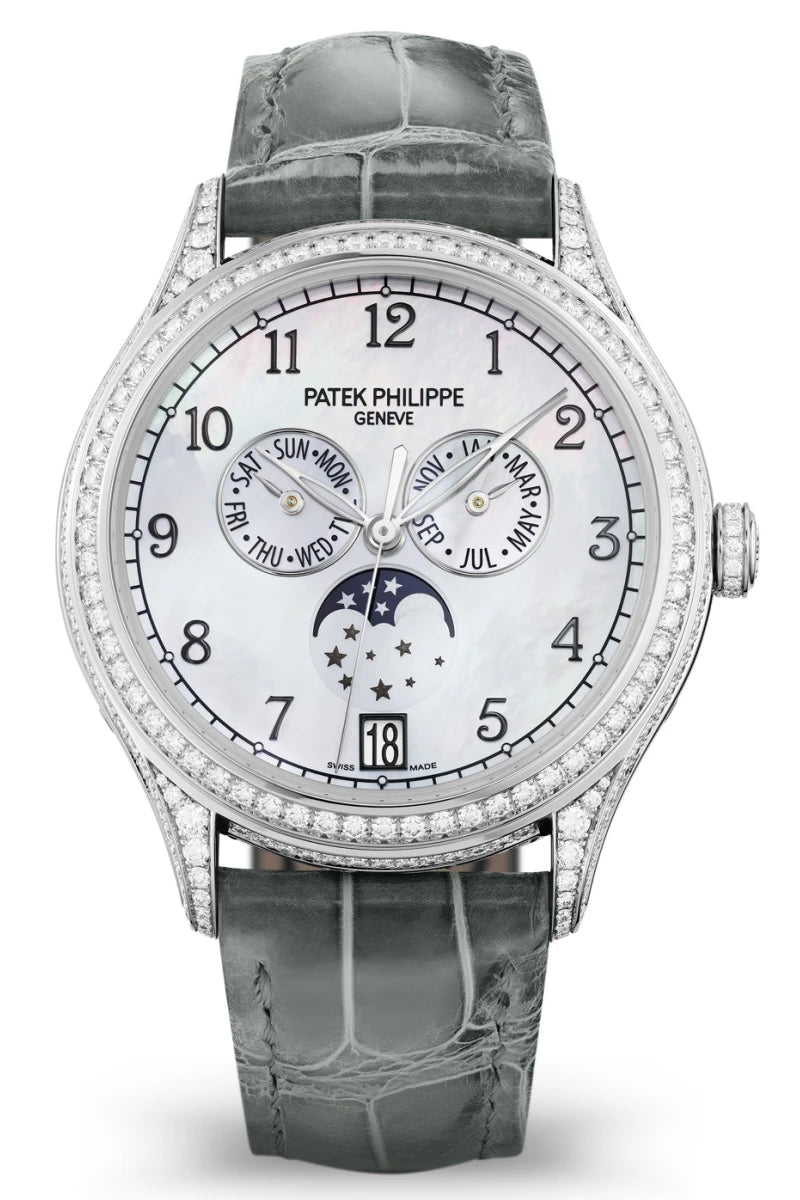 Patek Philippe 4948G – Annual Calendar Self-Winding Watch with White Gold & Diamonds-DUBAILUXURYWATCH