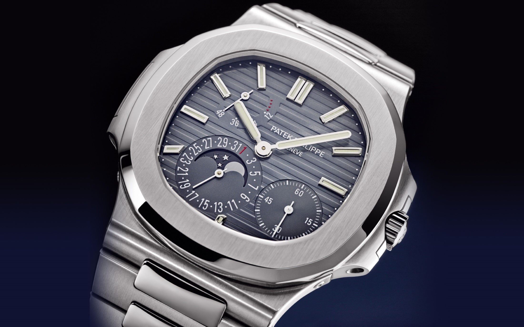 Patek Philippe Nautilus 5712/1A-001 – Stainless Steel, Moon Phase, Power Reserve-DUBAILUXURYWATCH