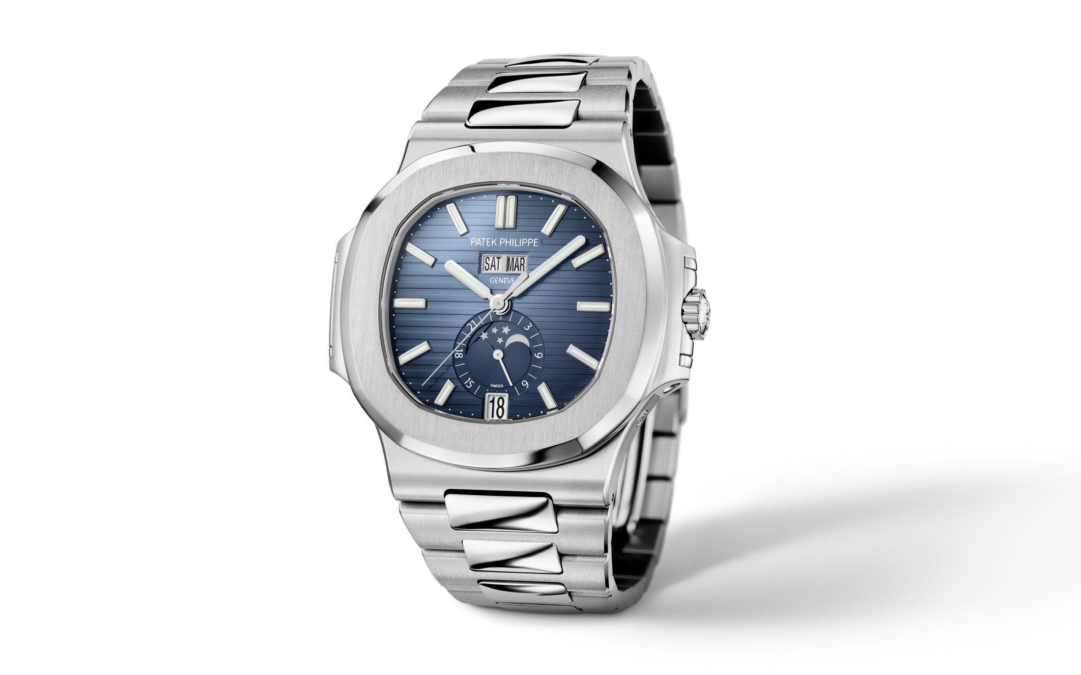 Philippe Nautilus 5726/1A-014 – Stainless Steel, Annual Calendar, Blue Dial-DUBAILUXURYWATCH