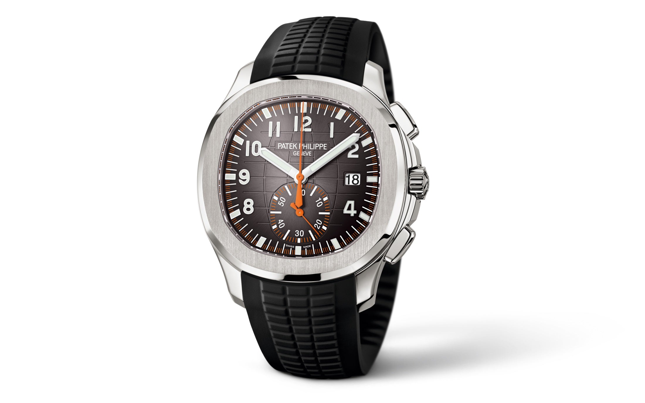 Patek Philippe Aquanaut 5968A-001 – Stainless Steel, Flyback Chronograph, Orange Strap-DUBAILUXURYWATCH