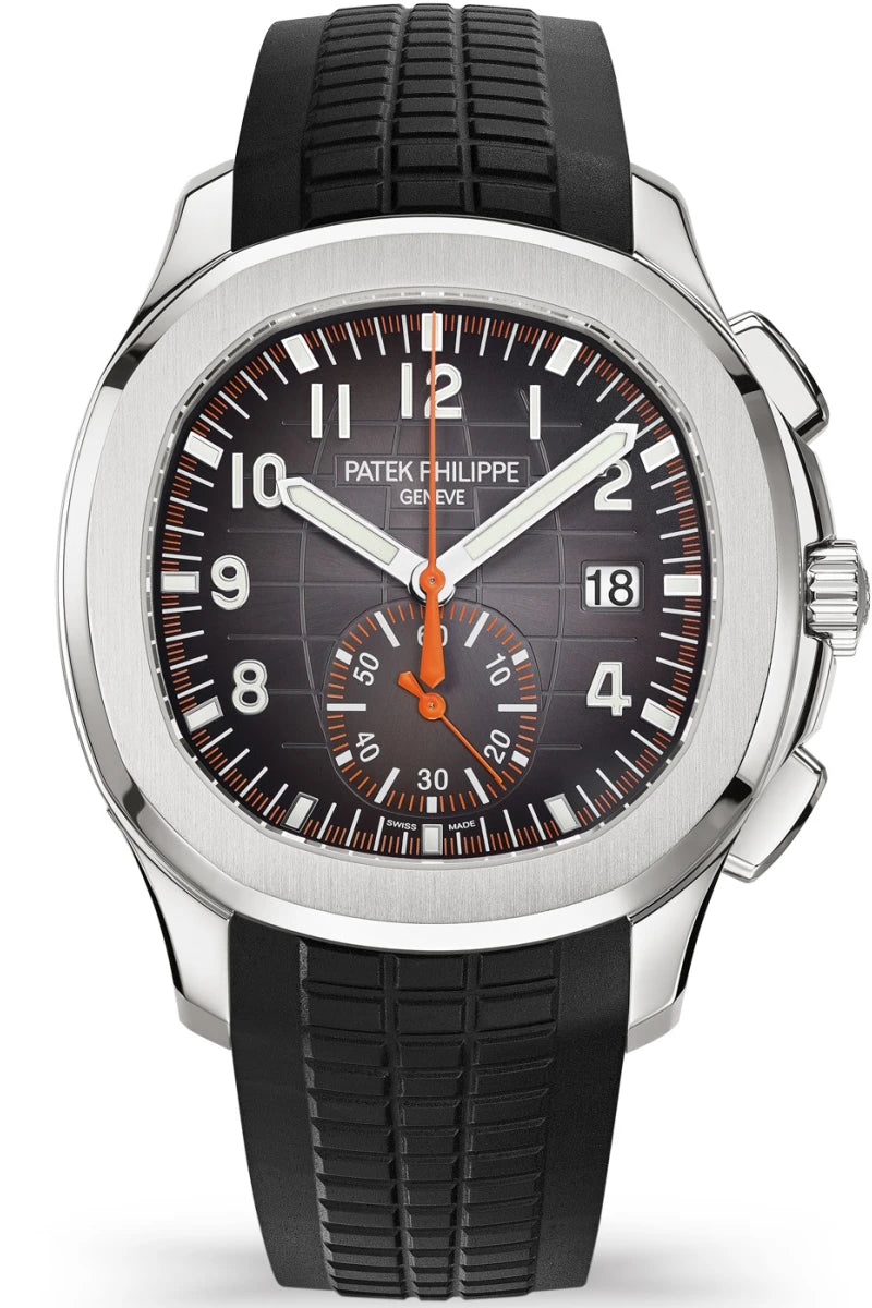 Patek Philippe Aquanaut 5968A-001 – Stainless Steel, Flyback Chronograph, Orange Strap-DUBAILUXURYWATCH