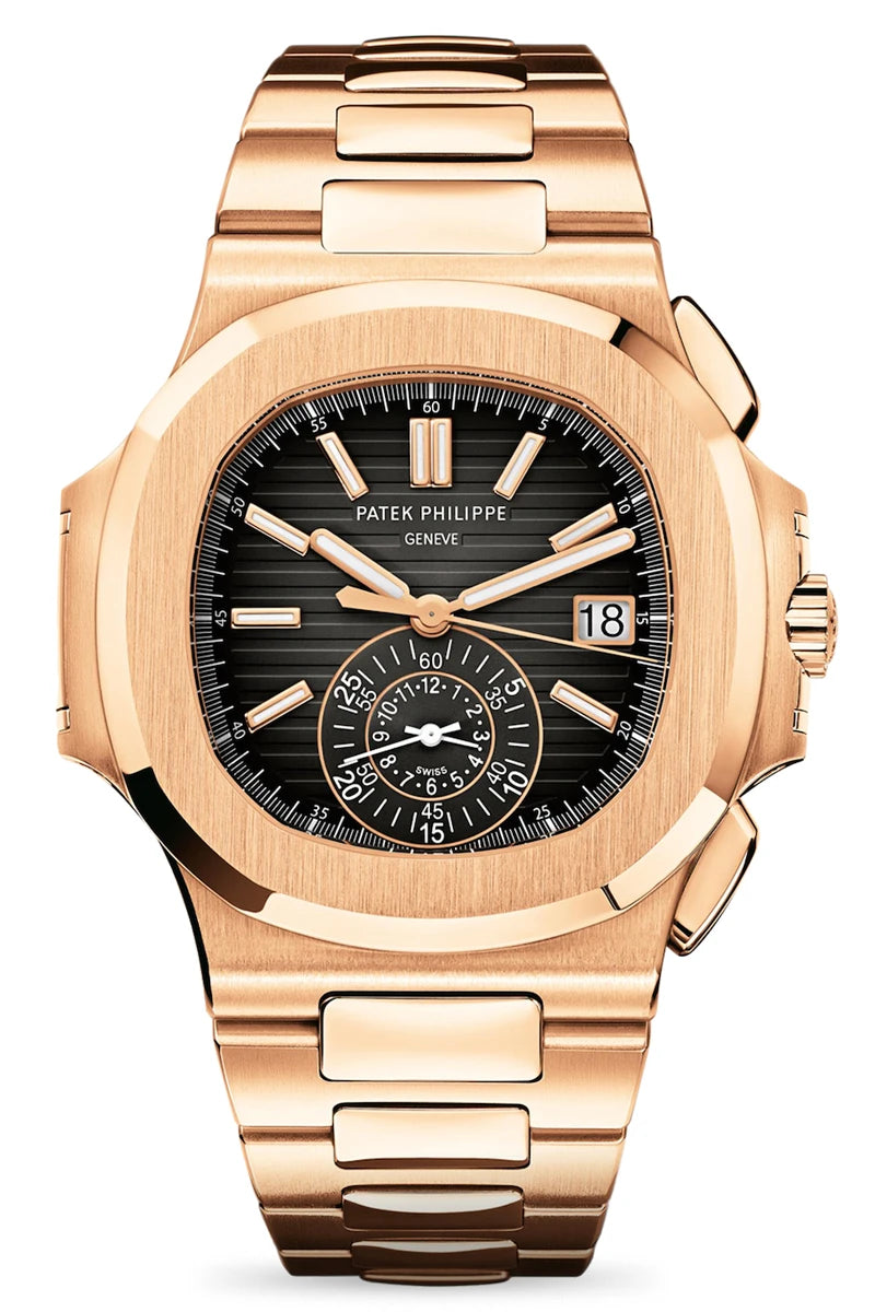 Patek Philippe Nautilus 5980/1R-001 – Rose Gold, Black Gradient Dial, Flyback Chronograph-DUBAILUXURYWATCH