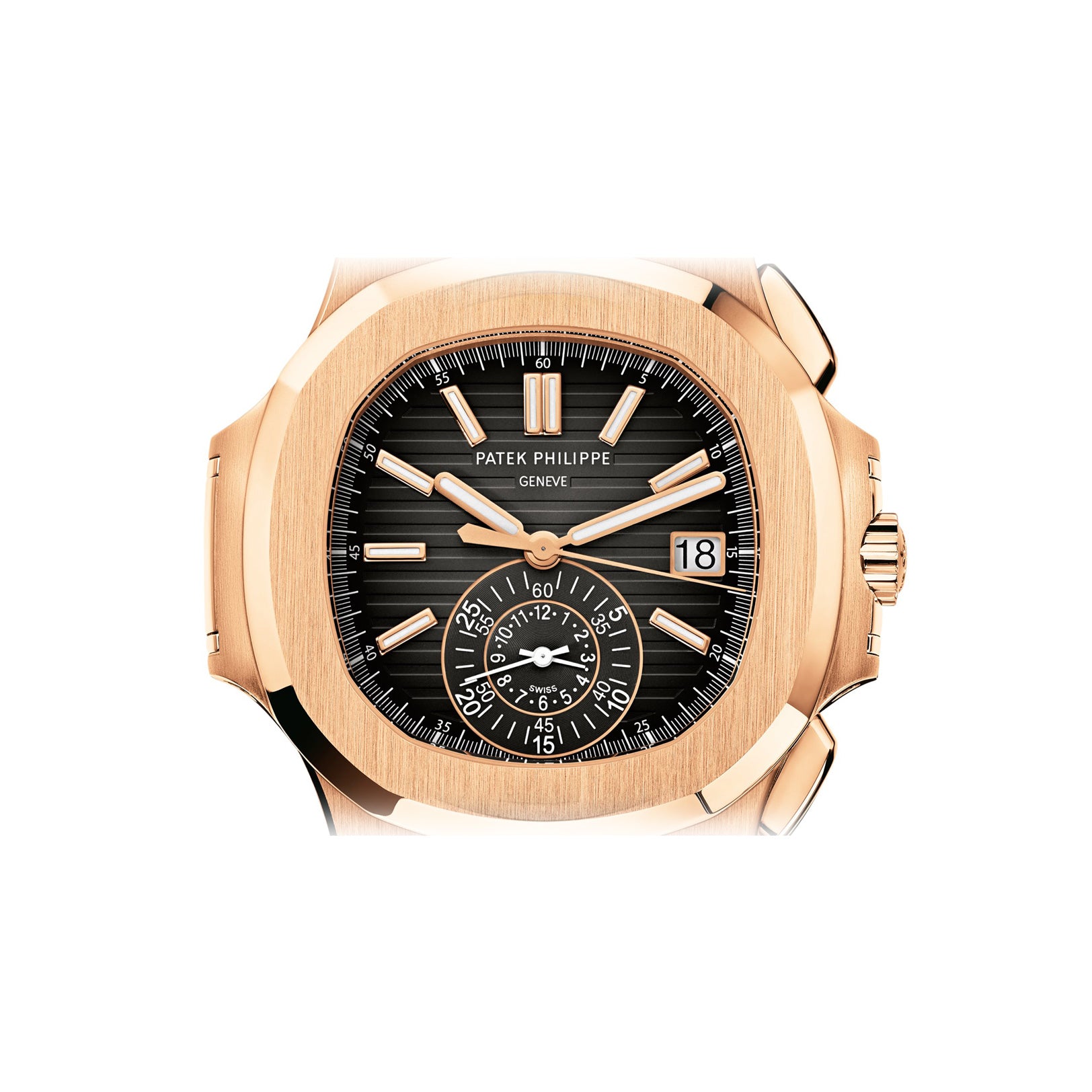 Patek Philippe Nautilus 5980/1R-001 – Rose Gold, Black Gradient Dial, Flyback Chronograph-DUBAILUXURYWATCH