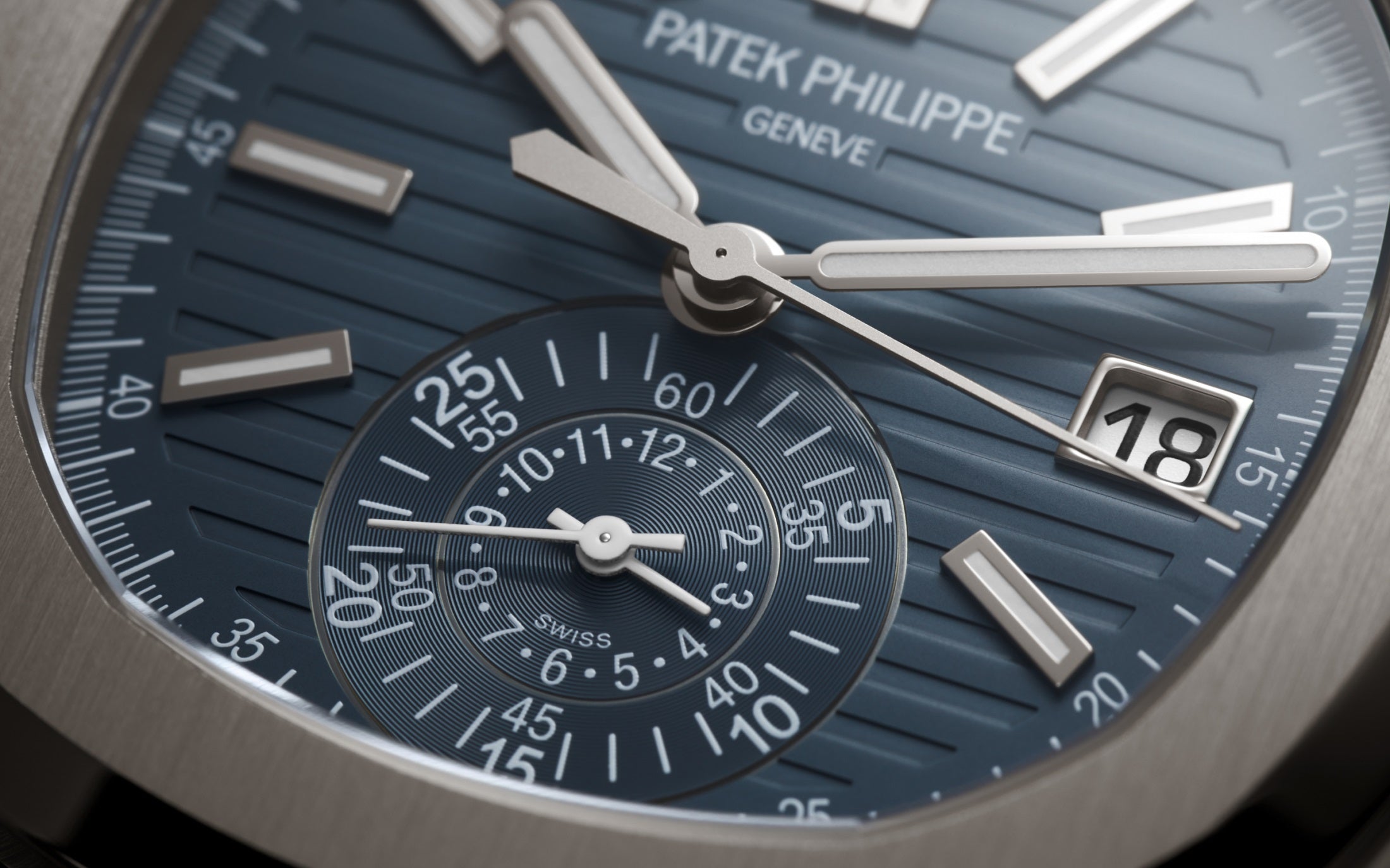 Patek Philippe Nautilus 5980/60G-001 – White Gold, Flyback Chronograph, Blue-Gray Dial-DUBAILUXURYWATCH