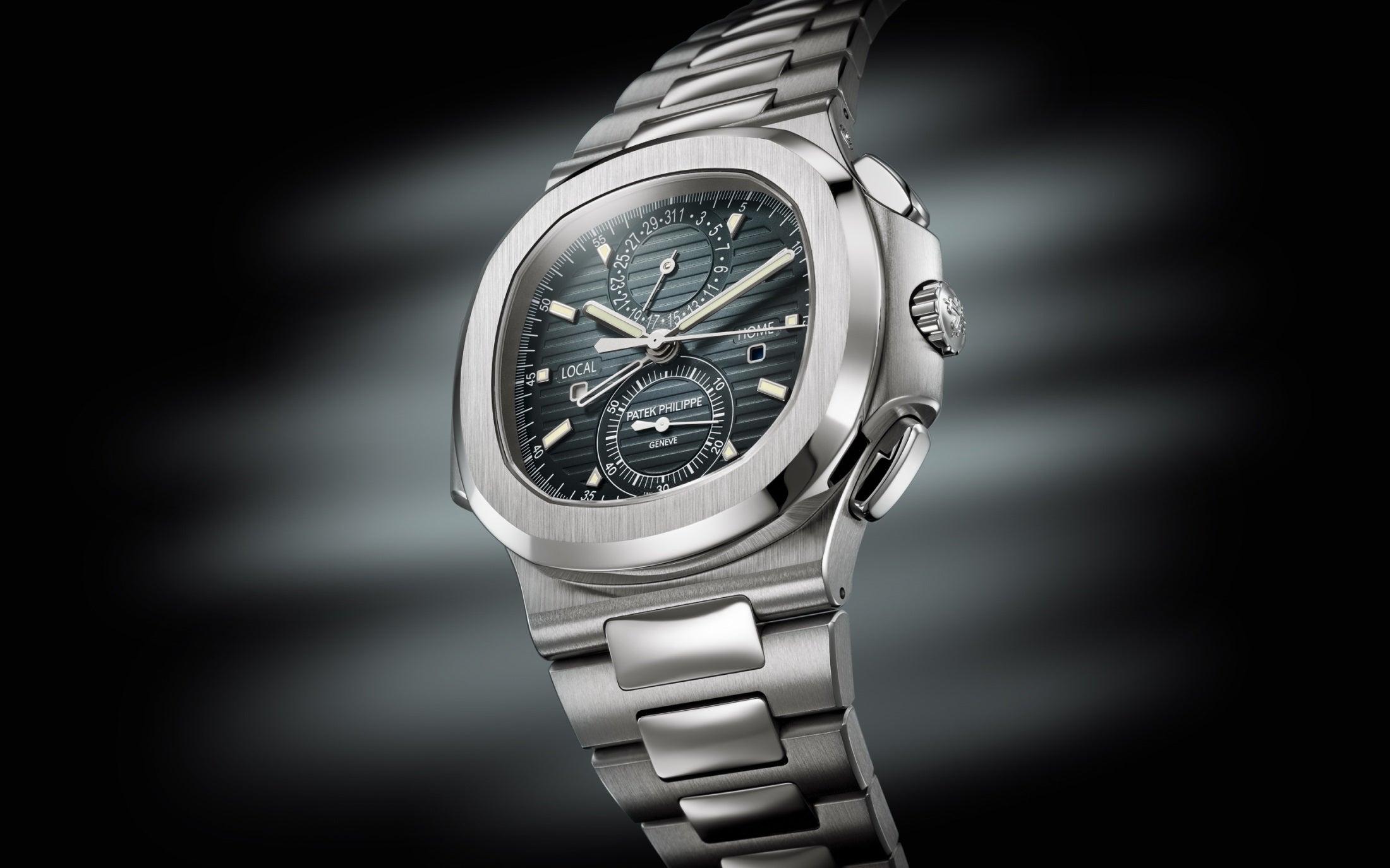 Patek Philippe Nautilus 5990/1A-011 – Stainless Steel, Blue Sunburst Dial Chronograph-DUBAILUXURYWATCH