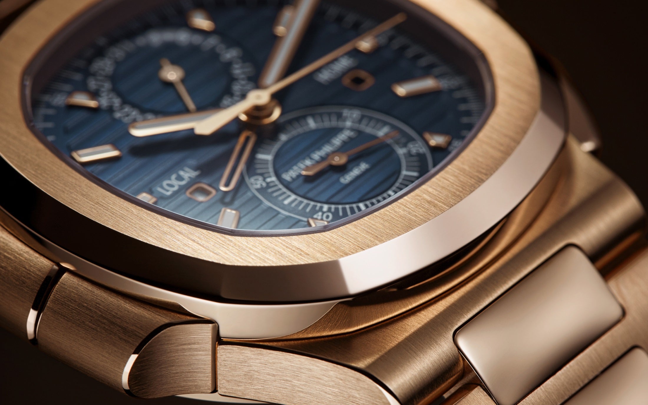 Patek Philippe Nautilus 5990/1R-001 – Rose Gold Chronograph Travel Time-DUBAILUXURYWATCH