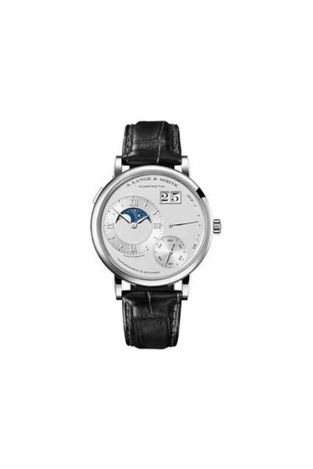 a lange & sohne grand lange 1 moonphase silver dial 41mm platinum men's watch-DUBAILUXURYWATCH