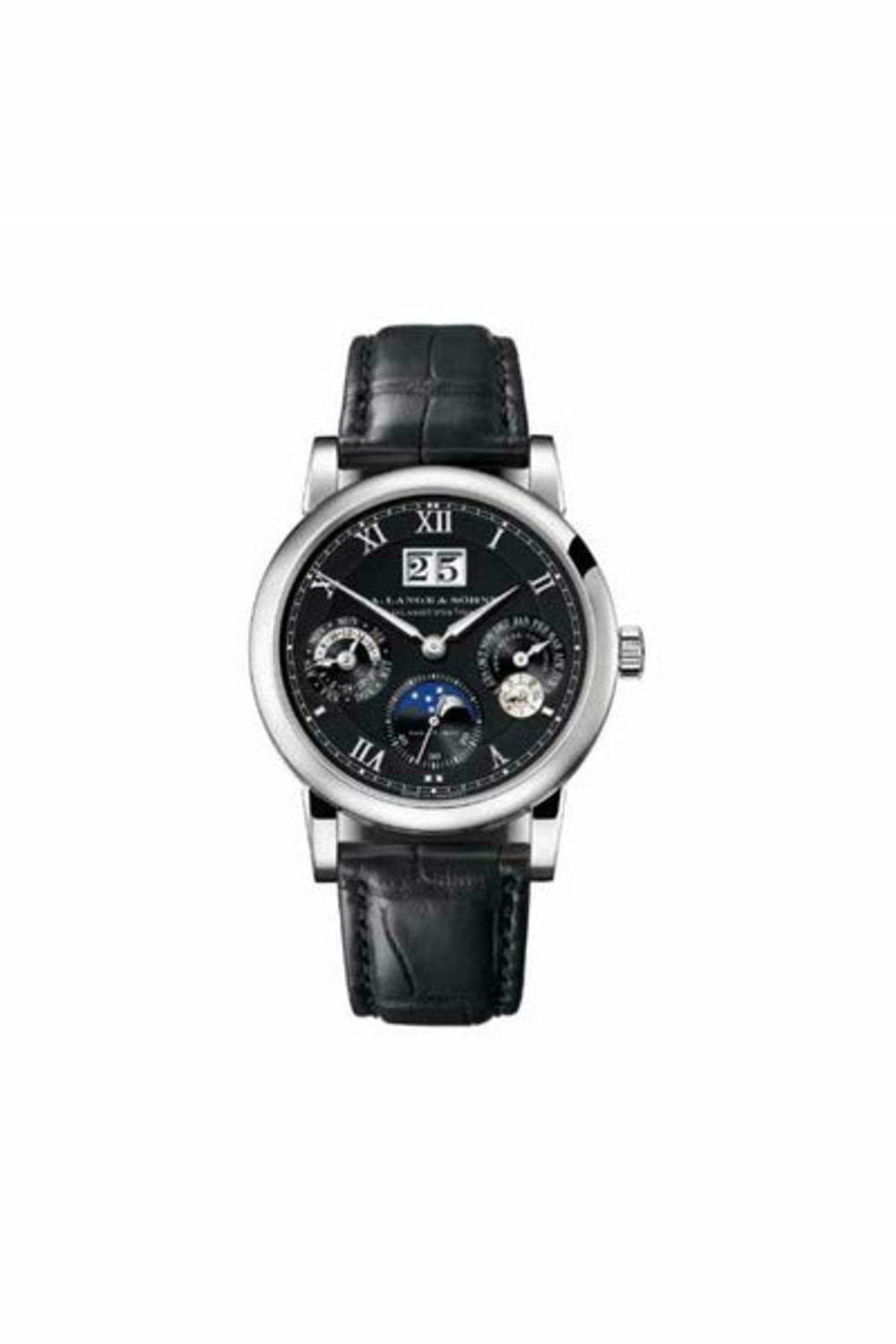 a lange & sohne langematik perpetual calendar 38.5mm 18kt white gold men's watch-DUBAILUXURYWATCH