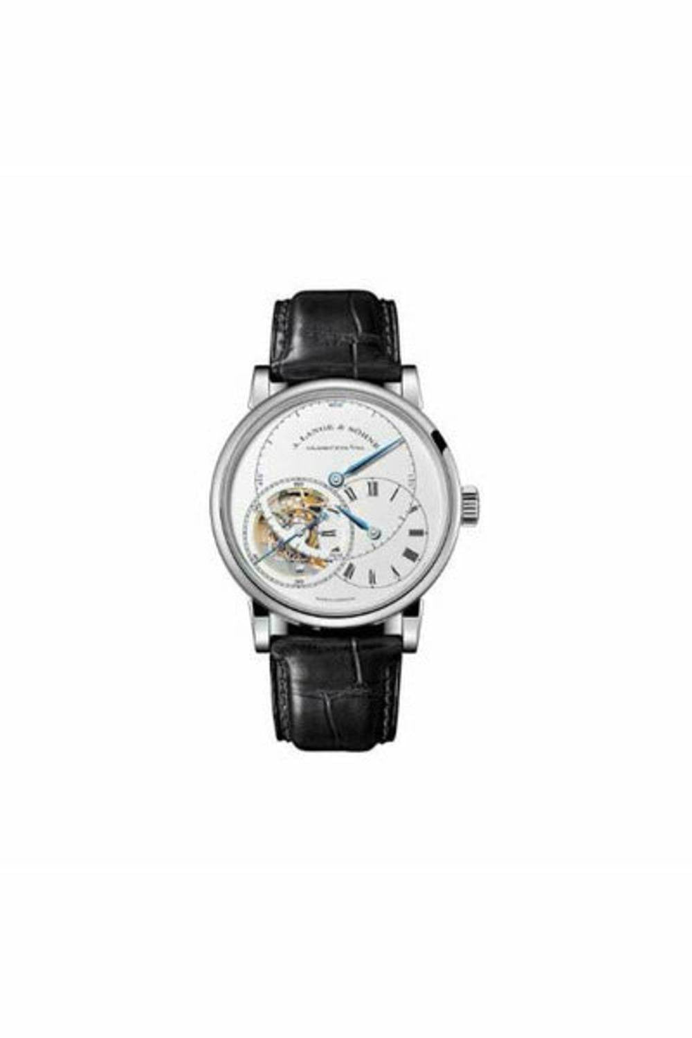 a lange & sohne richard lange tourbillon "pour le merite" 41.9mm 18kt white gold men's watch-DUBAILUXURYWATCH