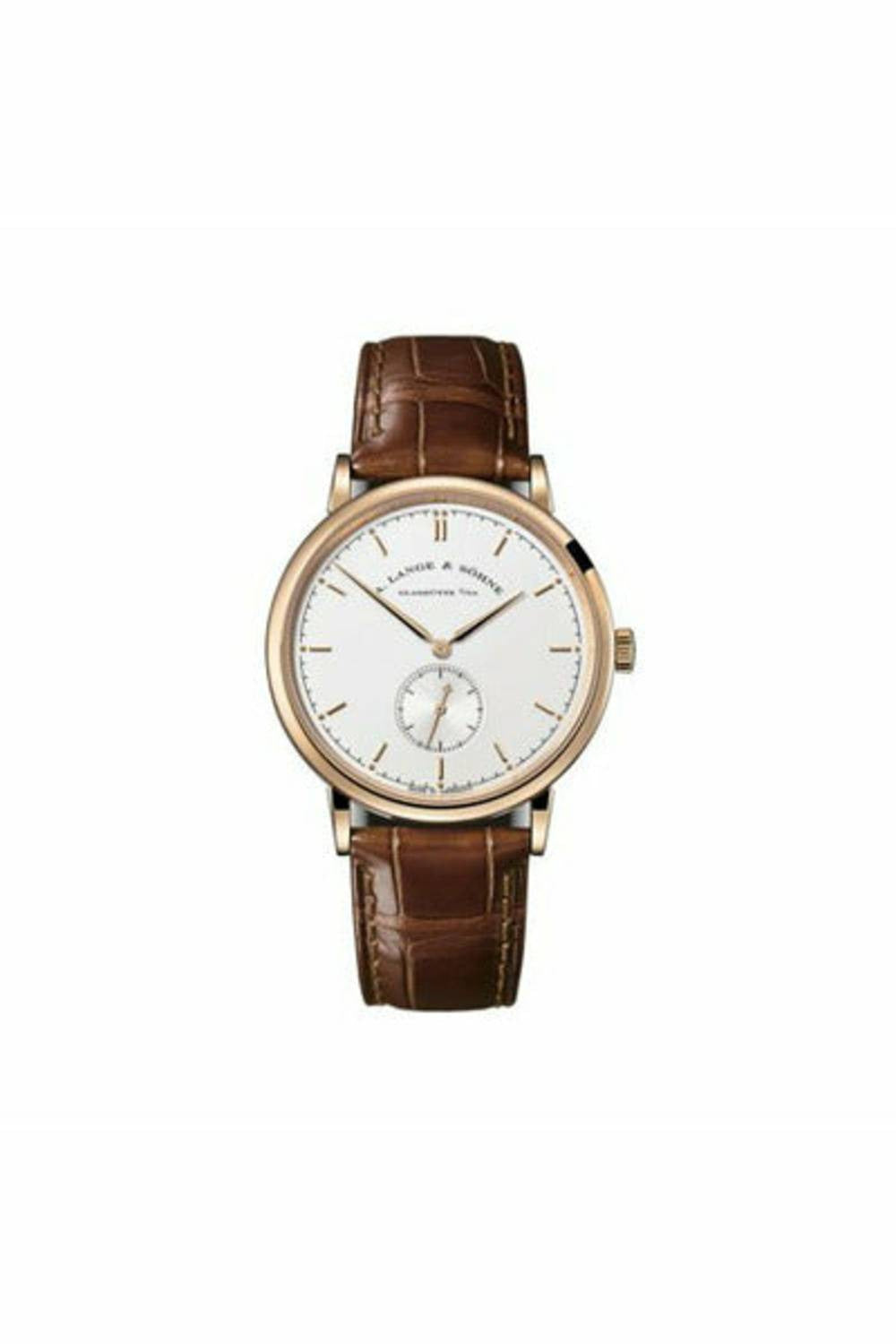 a lange & sohne saxonia 37mm 18k rose gold men's watch-DUBAILUXURYWATCH