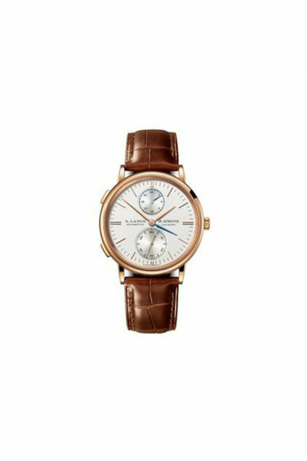 a. lange & sohne saxonia dual time 38.5mm 18kt rose gold men's watch ref. 386.032-DUBAILUXURYWATCH