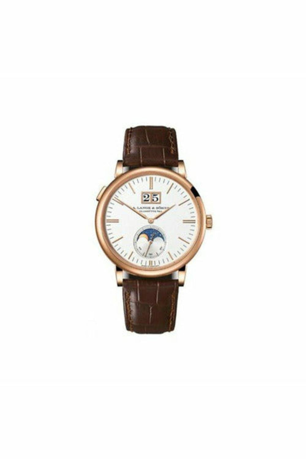 a. lange & sohne saxonia moon phase 40mm 18kt rose gold men?s watch-DUBAILUXURYWATCH