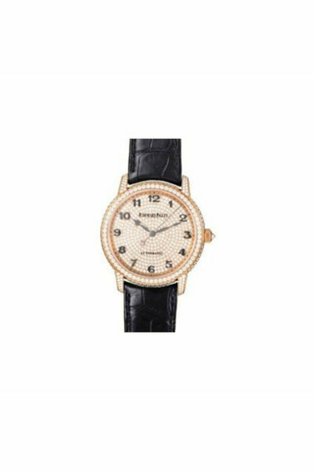 audemars piguet jules audemars 18kt rose gold 36mm diamond pave dial men's watch-DUBAILUXURYWATCH