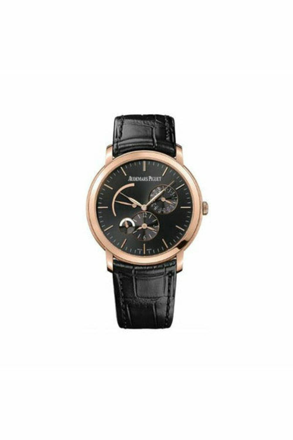 audemars piguet jules audemars dual time 41mm 18k rose gold men's watch-DUBAILUXURYWATCH