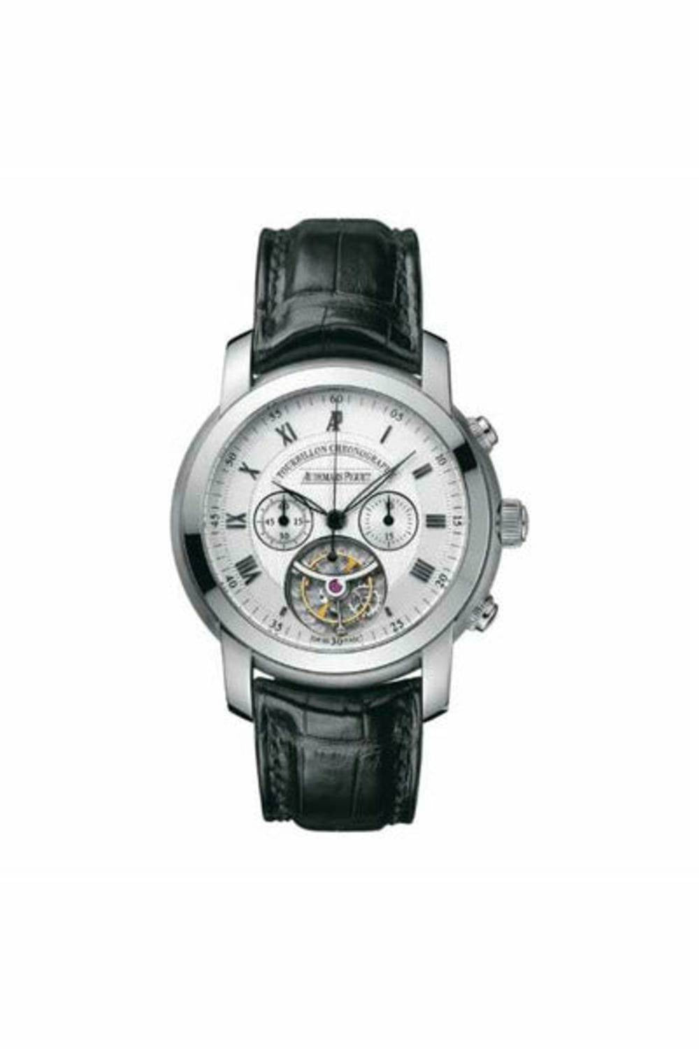 audemars piguet jules audemars tourbillon chronograph 43mm 18k white gold men's watch-DUBAILUXURYWATCH