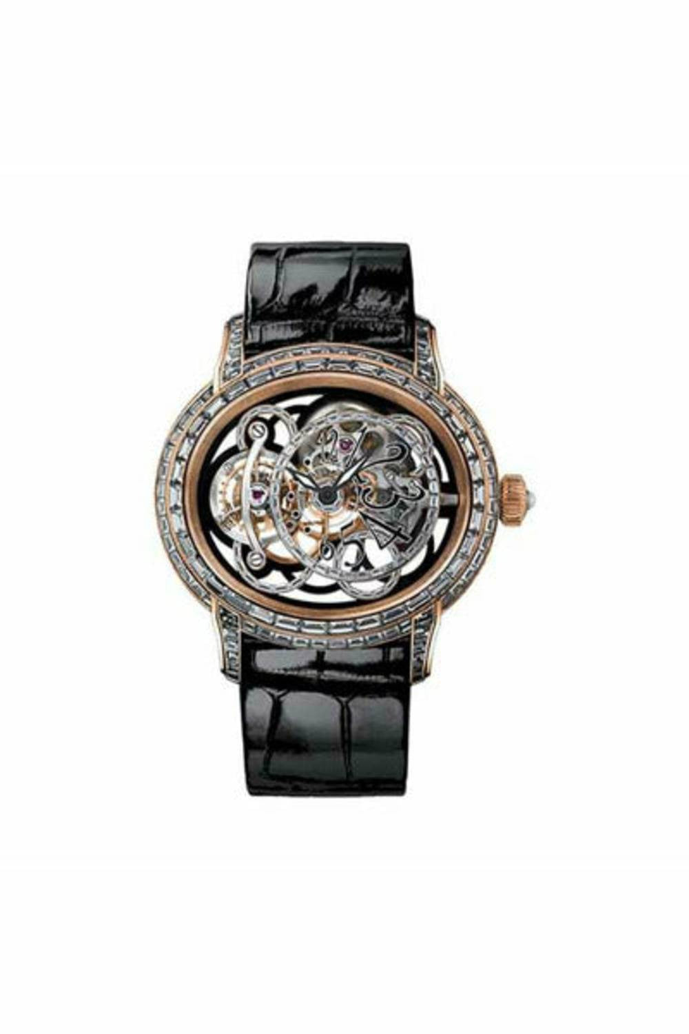 audemars piguet millenary onyx skeleton dial 45mm 18k rose gold men's watch-DUBAILUXURYWATCH