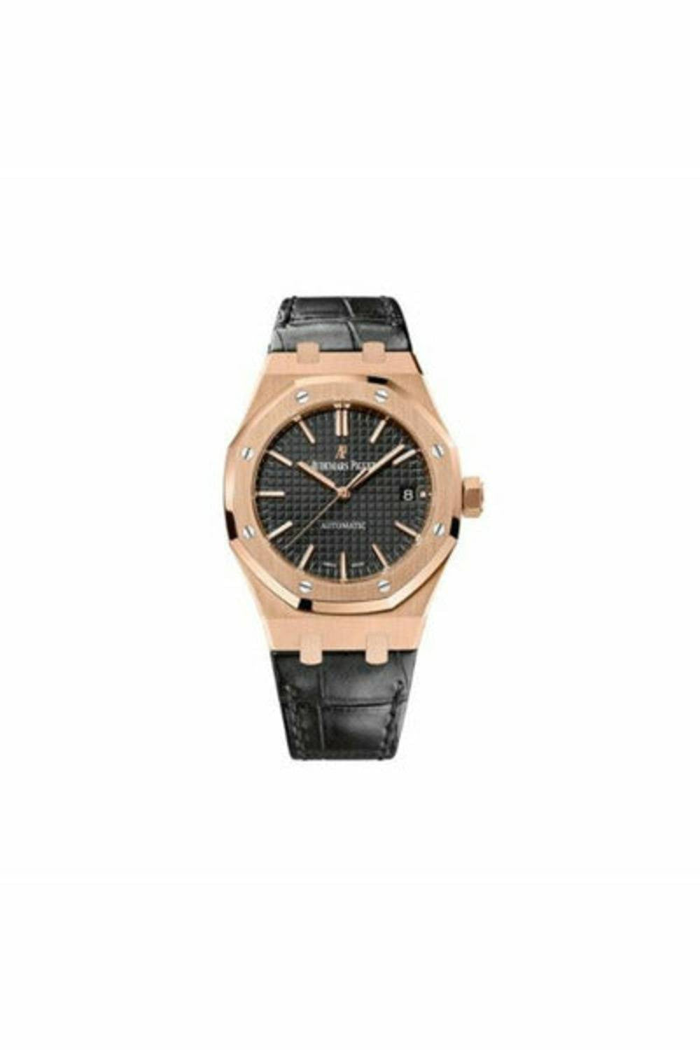 audemars piguet royal oak 18kt rose gold 37mm black dial unisex watch-DUBAILUXURYWATCH