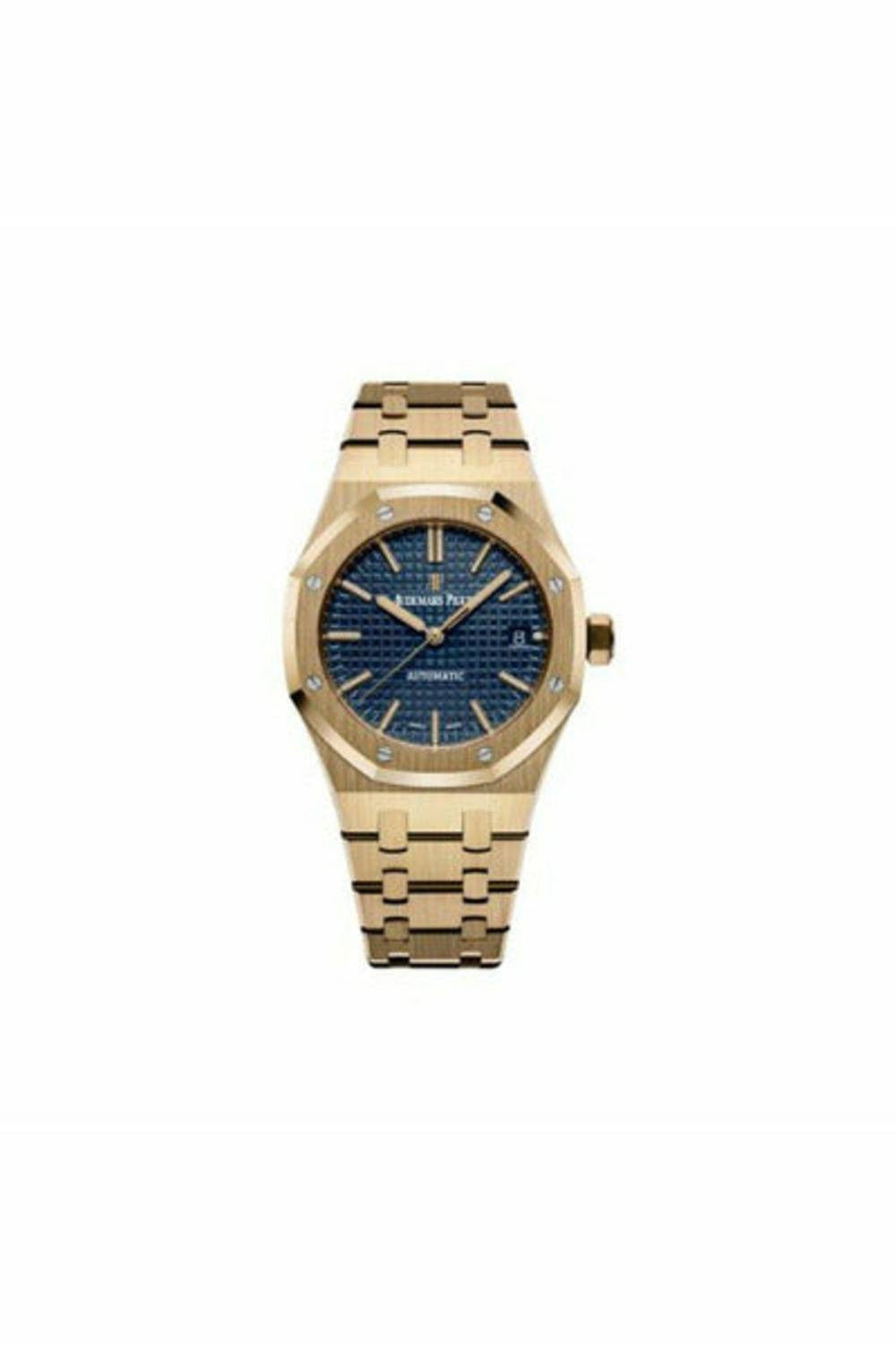 audemars piguet royal oak 18kt rose gold 37mm blue dial ladies watch-DUBAILUXURYWATCH