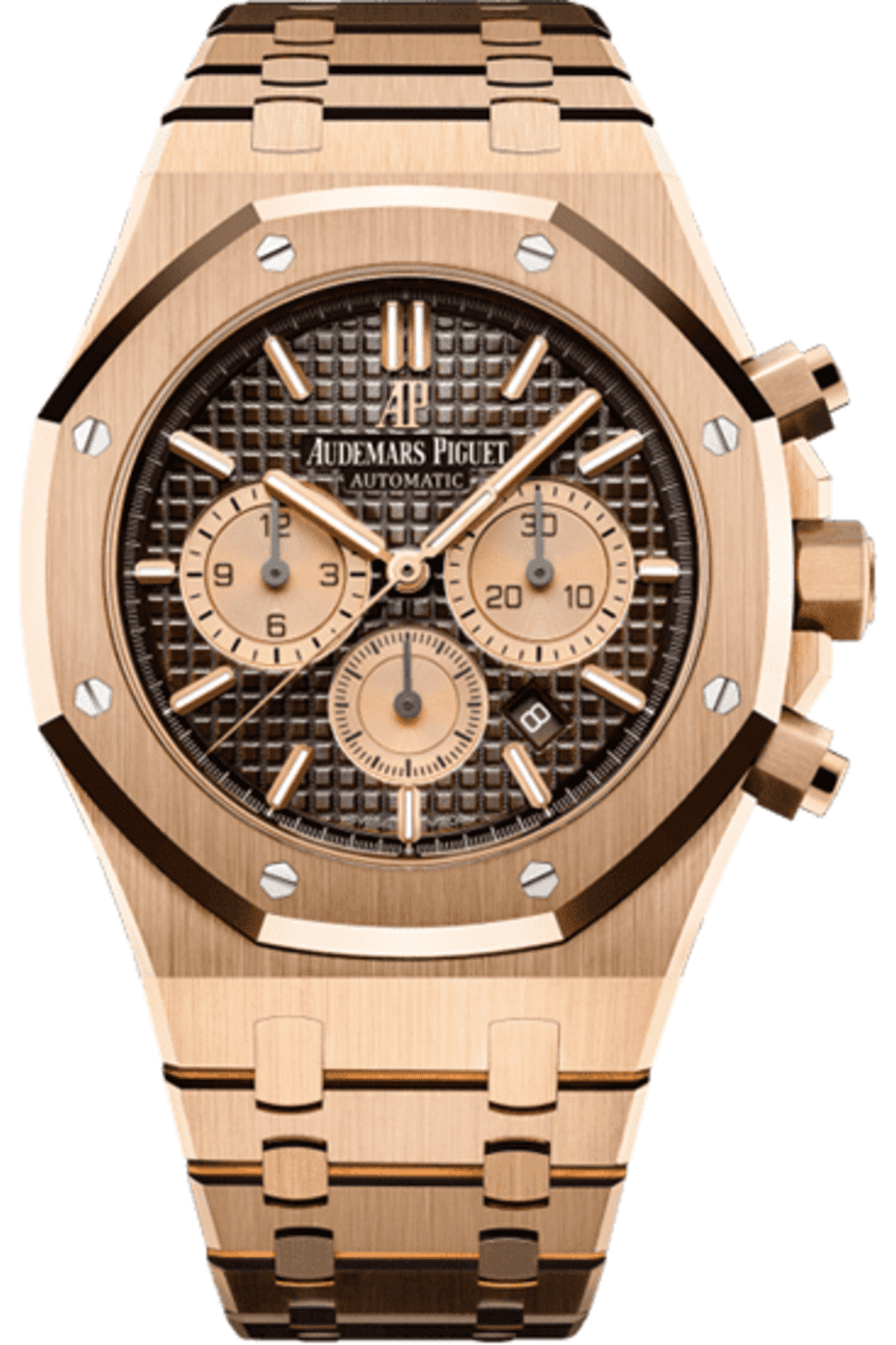 audemars piguet royal oak 18kt rose gold 41mm brown dial men's watch-DUBAILUXURYWATCH