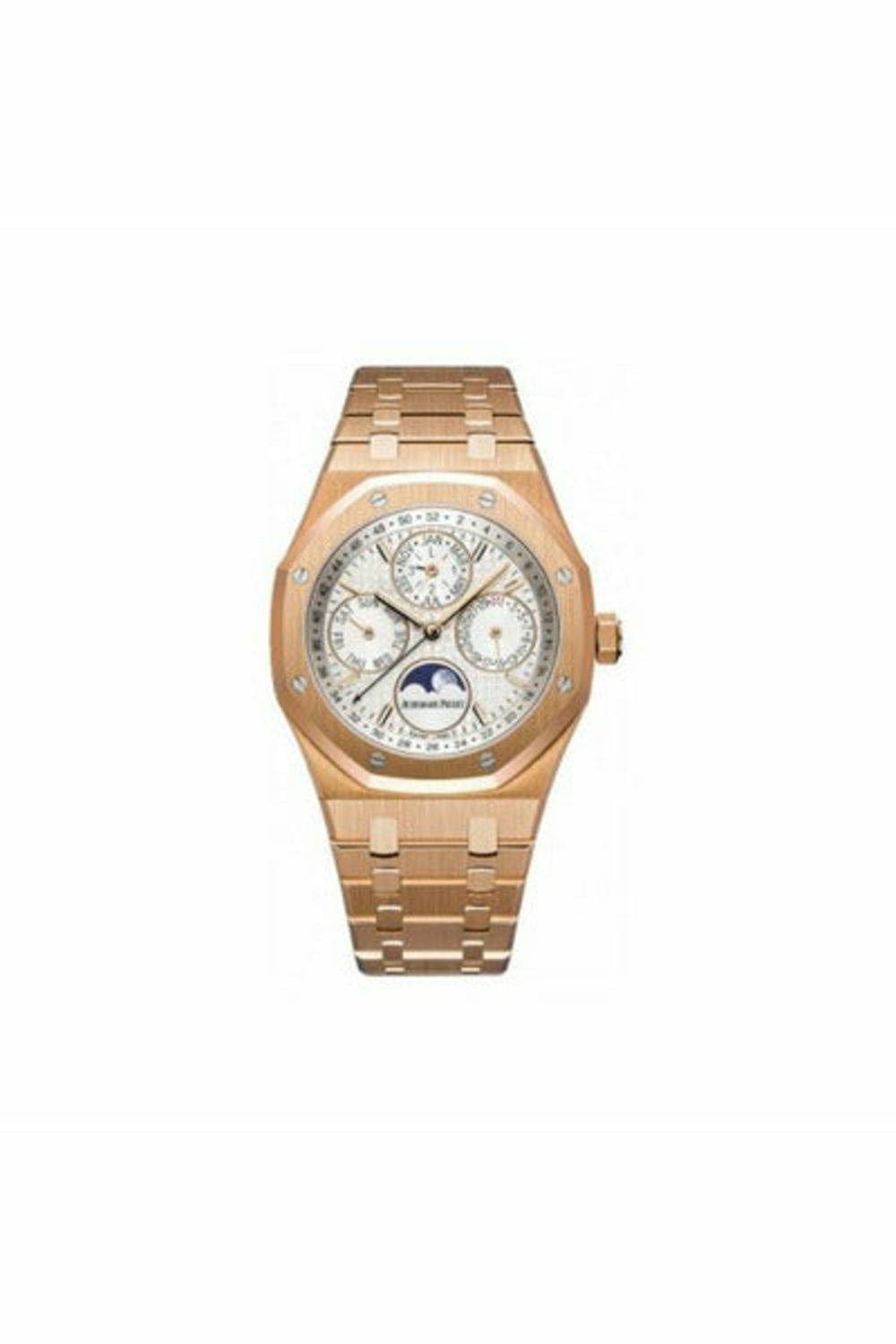 audemars piguet royal oak 18kt rose gold 41mm silver dial men's watch-DUBAILUXURYWATCH