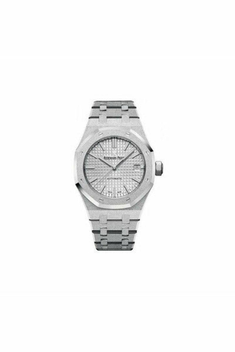 audemars piguet royal oak 18kt white gold 37mm silver dial ladies watch-DUBAILUXURYWATCH