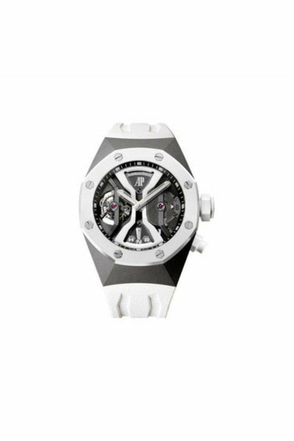 audemars piguet royal oak concept gmt tourbillon titanium 44mm openworked dial men's watch-DUBAILUXURYWATCH