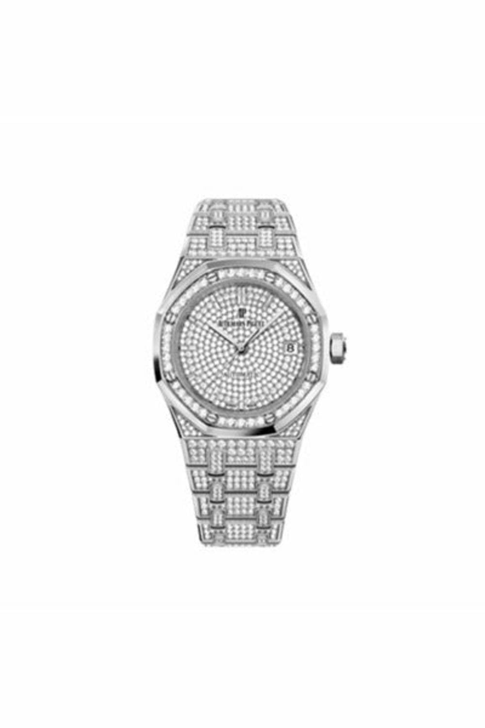 audemars piguet royal oak diamond white gold watch-DUBAILUXURYWATCH