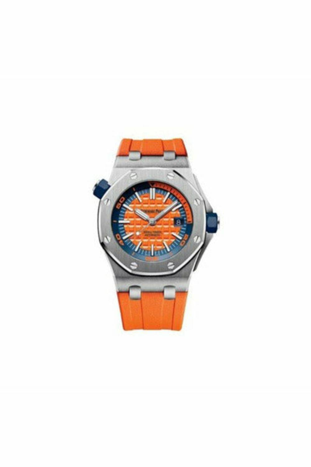 audemars piguet royal oak diver stainless steel 42mm orange dial men's watch-DUBAILUXURYWATCH