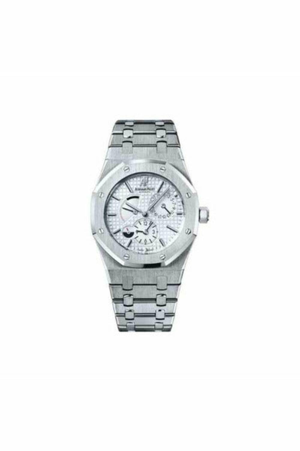 audemars piguet royal oak dual time 39mm brushed steel men's watch-DUBAILUXURYWATCH