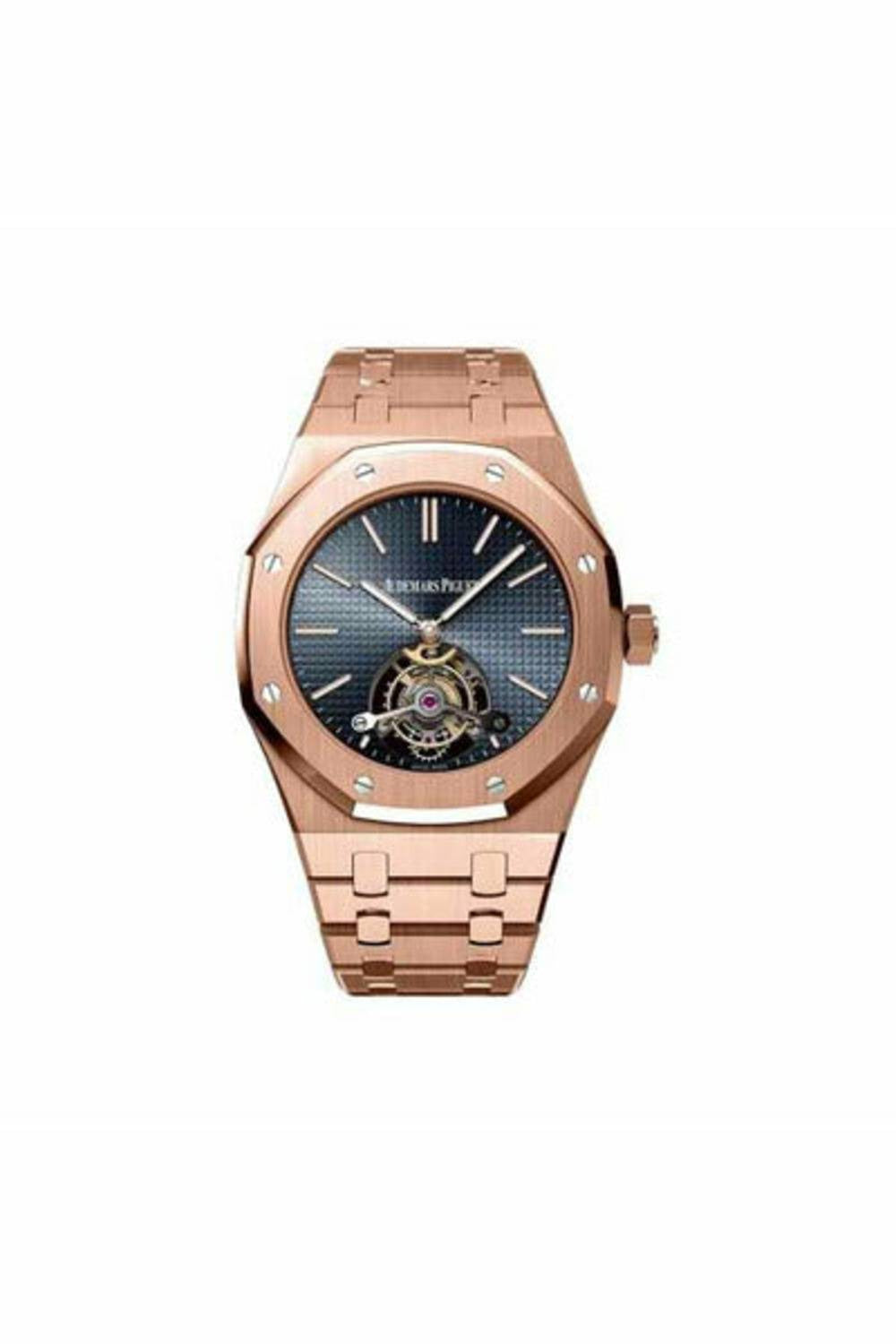 audemars piguet royal oak extra-thin tourbillon 18kt rose gold 41mm men's watch-DUBAILUXURYWATCH